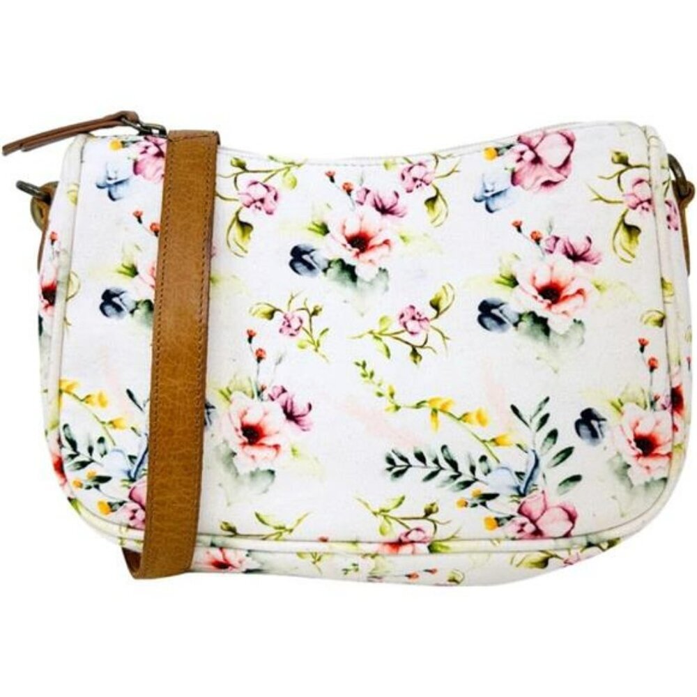 Floral Crossbody Bag Small Boho Vintage Canvas Shoulder Purse for Women